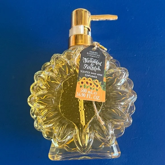 Sunflower Infused Hand Soap with Golden Bottle - Picture 2 of 5